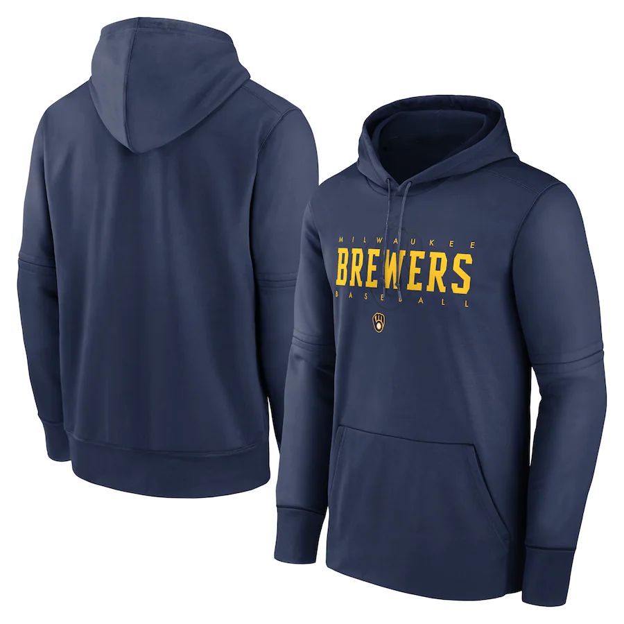 Men 2023 MLB Milwaukee Brewers blue Sweatshirt style 1->milwaukee brewers->MLB Jersey